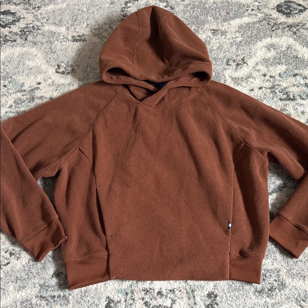 Kit and Ace Hygge Pullover Fleece Hoodie Heather Cinnamon Size Medium